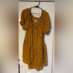 Puff-Sleeve Tiered Smocked
Embroidered Mini Swing Dress for Women